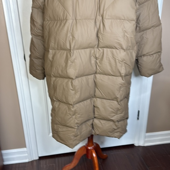 Rains Block Puffer Coat Color Wood Size Large - Picture 15 of 16